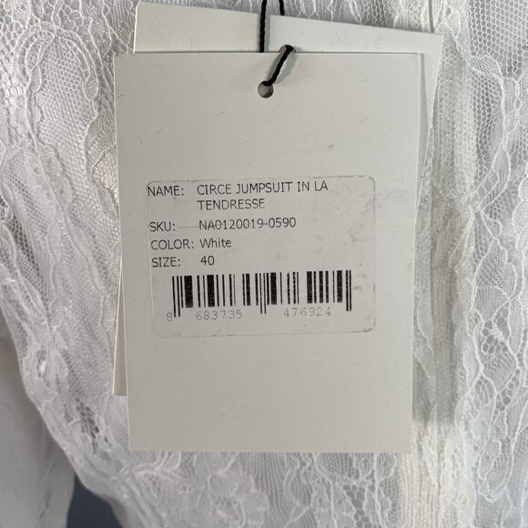 NEW ARRIVALS Size M White See Through Polyester Lace Bodysuit - Picture 5 of 8